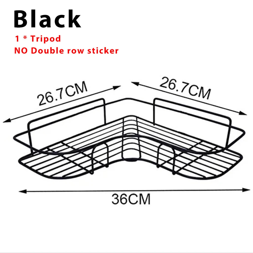Toilet Storage Rack Bathroom Shelf No-Drill Corner Shelf Shower Wall Mounted Shelf Bracket Bathroom Accessory Organizer Shampoo