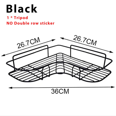 Toilet Storage Rack Bathroom Shelf No-Drill Corner Shelf Shower Wall Mounted Shelf Bracket Bathroom Accessory Organizer Shampoo