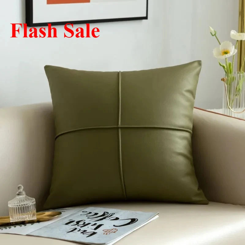 light simulation leather thickened technology cloth waterproof throw pillow living room sofa cushion rectangular pillow