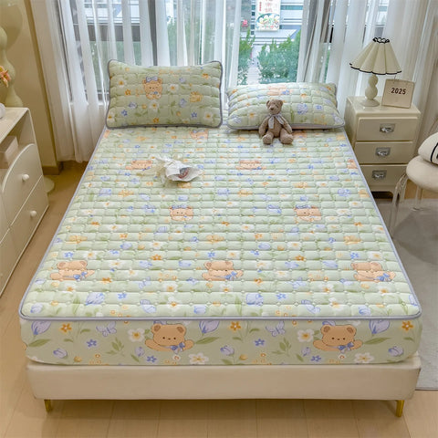 1pc Thicken Bed Cover Printed Bedspread Adulst Kids Room Bed Linen Skin-friendly Mattress Protector 침대커버 (No Pillowcase)