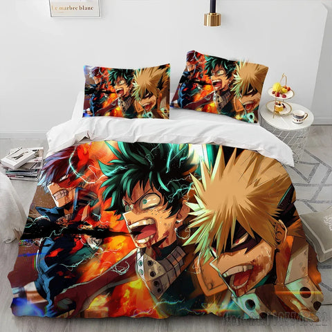 My Hero Academia Anime Cartoon Duvet Cover Set HD Comforter Cover for Kids Bedding Sets Bedclothes Bedroom Decor
