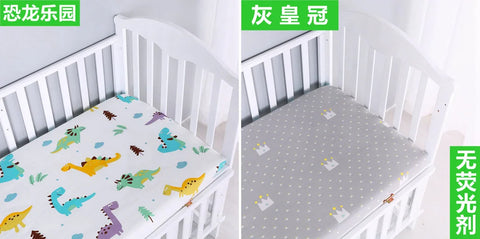 51x28inch(130x70 cm) Newborn Baby Fitted Crib Sheets Cartoon Print Bed Sheet Baby Bed Mattress Covers for Unisex Baby Boys Girls