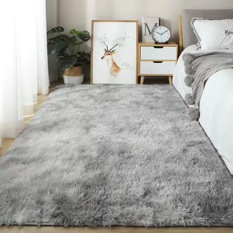 Gray Carpet for Living Room Plush Rug Bed Room Floor Fluffy Mats Anti-slip Home Decor Rugs Soft Velvet Carpets Kids Room Blanket