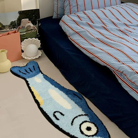 VIKAMA40x120cm Salty Home Decor Rugs Cute Shaped Bedroom Bedside Rugs Living Room Coffee Table Floor Mats Rugs Non-Slip Rugs