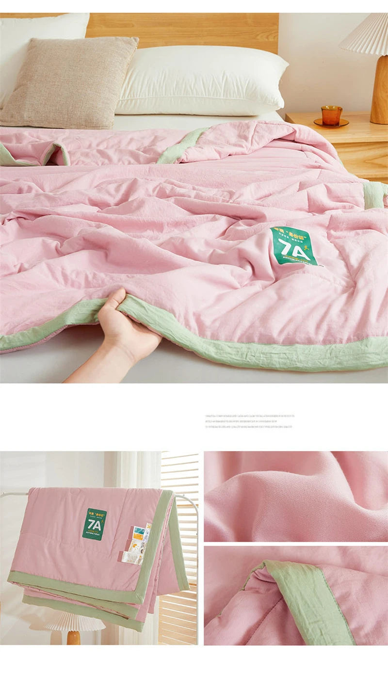 New Soya Fibre Filling Summer Quilt Queen Grade A Maternal and Child Thin Comforter Antimicrobial Breathable King Size Duvet