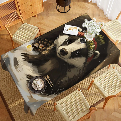 Cute Owl Pattern Tablecloth Restaurant Kitchen Tablecloth Living Room Home Decoration Rectangular Party Decoration