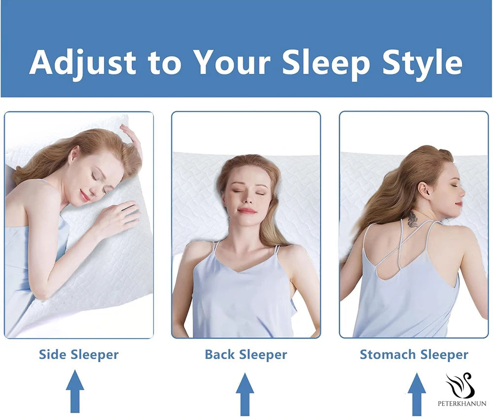 Peter Khanun Super Cooling Pillow for Summer Orthopedic Cervical Pillows U-Shaped Memory Pillow for Side Stomach Sleeper