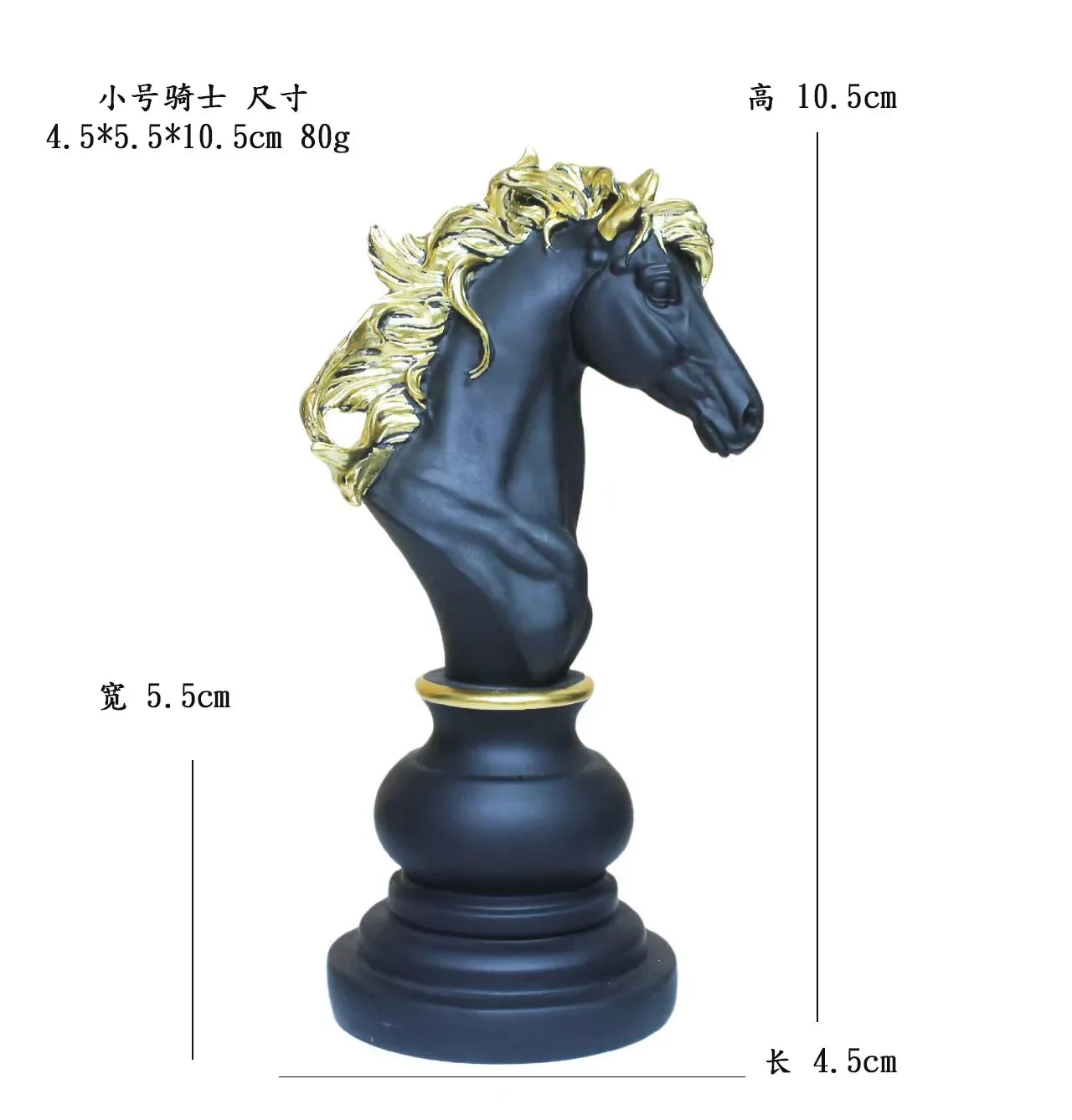 Resin Retro International Chess Figurine for Interior King Knight Sculpture Home Desktop Decor Living Room Decoration