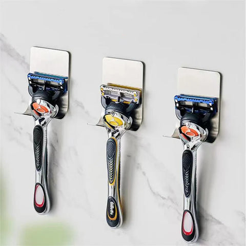 Bathroom Stainless Steel Razor Holder Storage Hook Wall  Men Shaving Shaver Shelf Punch Free Razor RackBathroom Accessories