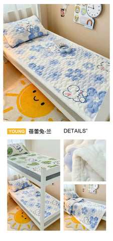 Winter Thicken Warm Mattress Toppers Fleece Bedspread Soft Folding Thin Tatami Mat Student Dormitory Bed Sheet Mattress Cover