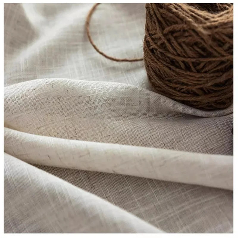 Japanese light beige Sheer Curtains for Living Room Tulle Curtain In The Bedroom Window Japanese Short Kitchen Door Drapes