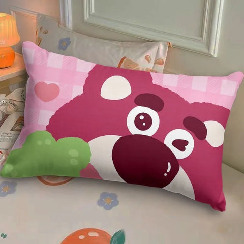 Disney Toy Story Strawberry Bear Pillowcase Cute Cartoon Kids Student Room Sleeping Pillowcase Sand Home Bedroom Room Decoration