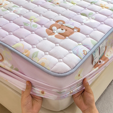 1pc Thicken Bed Cover Printed Bedspread Adulst Kids Room Bed Linen Skin-friendly Mattress Protector 침대커버 (No Pillowcase)