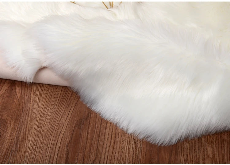Thick White Carpet Soft Fur for Living Room Plush Rug Bedroom Imitation Wool Fluffy Floor Carpets Window Bedside Home Decor Rugs