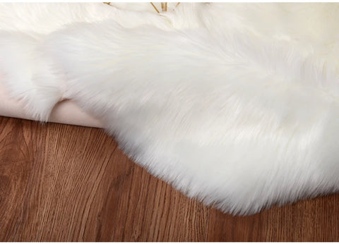 Thick White Carpet Soft Fur for Living Room Plush Rug Bedroom Imitation Wool Fluffy Floor Carpets Window Bedside Home Decor Rugs
