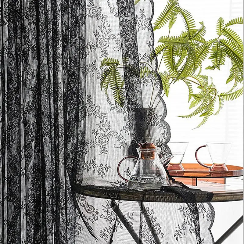 White Lace Curtains Room Decorations Blind Tulle Curtains for Bedroom Livingroom Curtain French Wedding Party Decorative Curtain