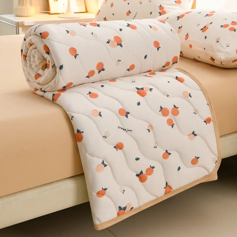 New Floral Print Spring Summer Quilt Soft Comfortable Quilted Quilts Single Double Blanket for Bed Comforter Knitted Thin Duvet