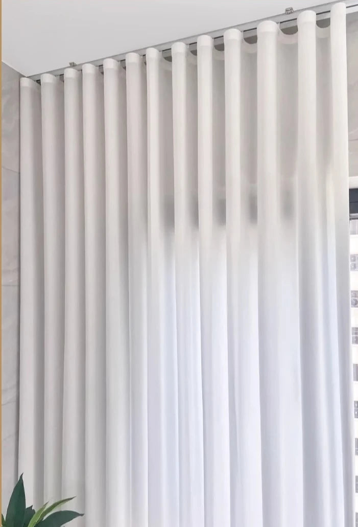 Custom Size S Wave Fold Curtains for Living Dining Room Modern Thick Chenille Blackout Bedroom White Tulle Window Decor Fashion