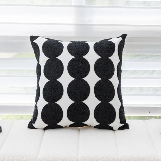 Checkerboard French Cream Style Pillowcase Cute Light Luxury B&B Living Room Niche Pillow Case Bay Window Sofa Cushion Cover