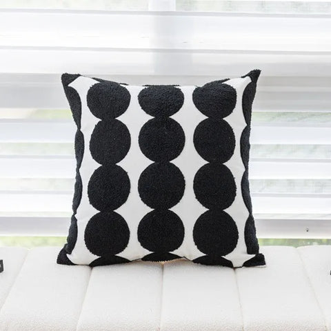 Checkerboard French Cream Style Pillowcase Cute Light Luxury B&B Living Room Niche Pillow Case Bay Window Sofa Cushion Cover