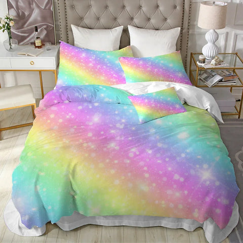 Modern Lovely Princess Kids Bedding Set Twin Size Microfiber Cartoon Unicorn Swan Ballet Girl Print Duvet Cover With Pillowcases
