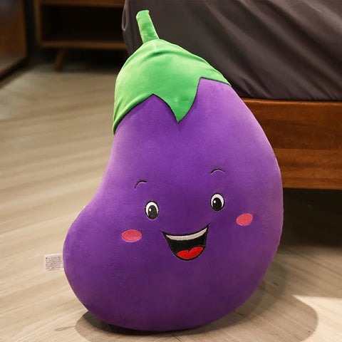 30/50cm Soft Cartoon Eggplant Corn Chili Carrot Plush Toys Stuffed Cushion Pillow Creative Plush Toy Doll