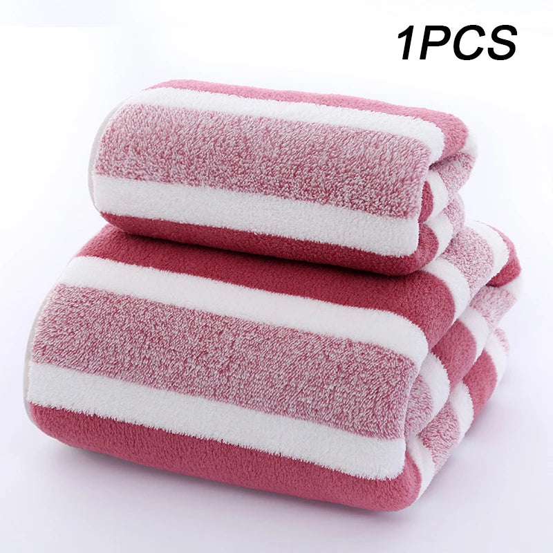 Thickening High quality bamboo charcoal coral velvet fiber bath towel Super Absorbent And Quick Drying Bath Towel Bathroom Use