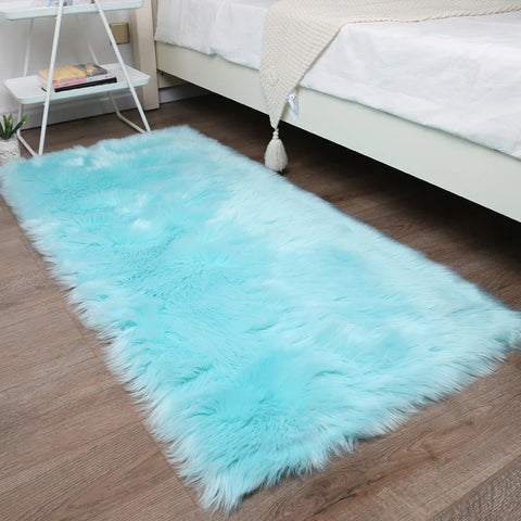 Thick White Carpet Soft Fur for Living Room Plush Rug Bedroom Imitation Wool Fluffy Floor Carpets Window Bedside Home Decor Rugs