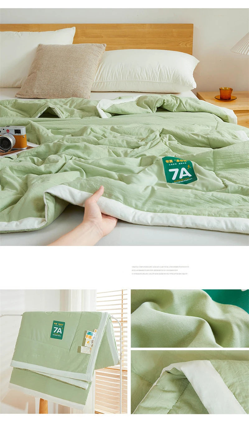 New Soya Fibre Filling Summer Quilt Queen Grade A Maternal and Child Thin Comforter Antimicrobial Breathable King Size Duvet