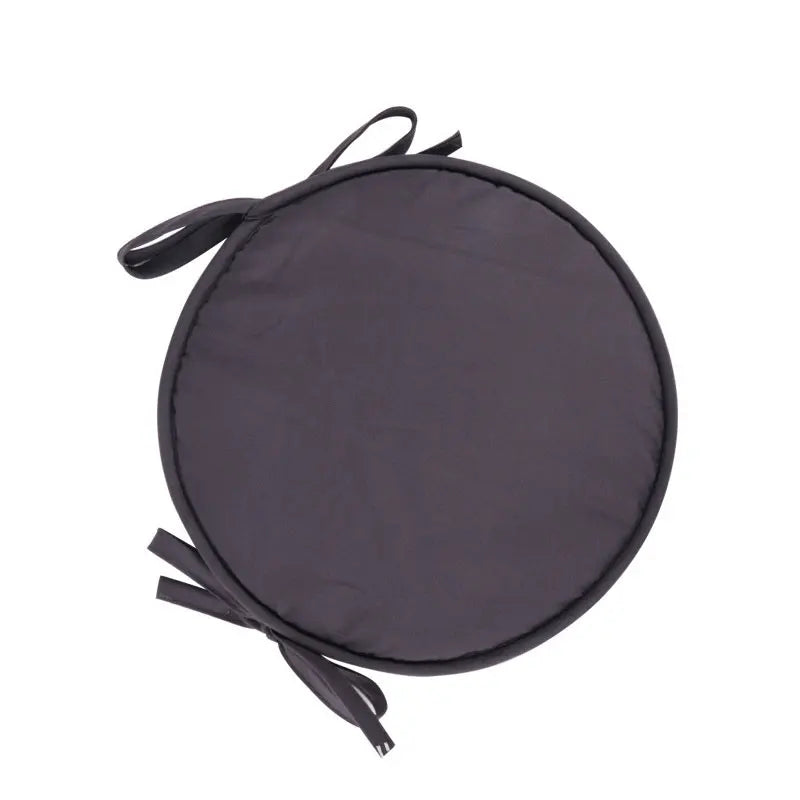 30/38cm Solid Color Round Garden Chair Pads Removable Tie-on Seat Cushion for Outdoor Bistro Stool Patio Home Dining