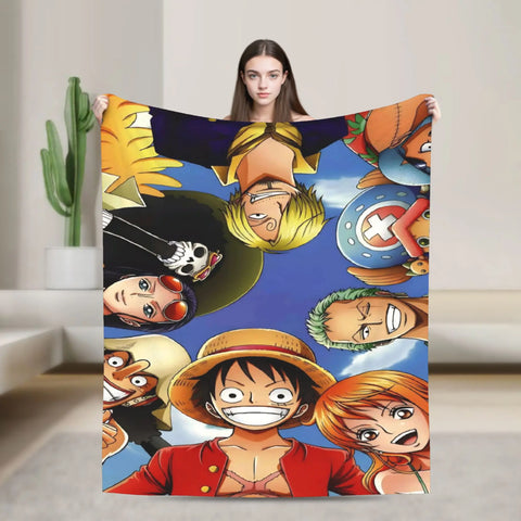 Japanese Adventure One Anime Piece-e Super Soft Blanket  Girls Boys Plush Bedding Couch Bed Flannel Bedspread Sofa Bed Cover