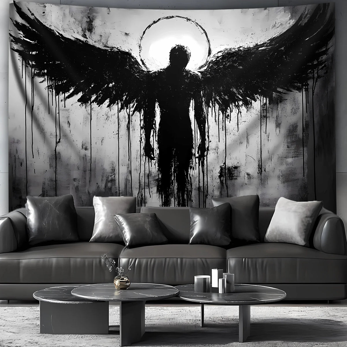 Black Angel Landscape Tapestry is Suitable for Living Room Bedroom Home Office Decoration