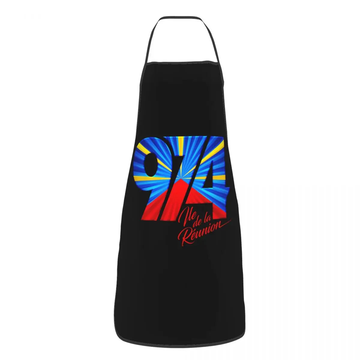 Custom Bib Kreol 974 Reunion Island Apron Men Women Unisex Adult Chef Kitchen Cooking Tablier Cuisine Painting