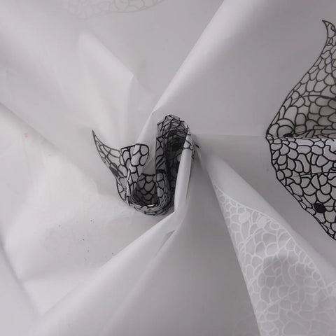 1pc Leaf Pattern Plastic Shower Curtain, Lightweight Bath Curtain Liner with Plastic Hooks, Transparent Curtain, Bathroom Decor