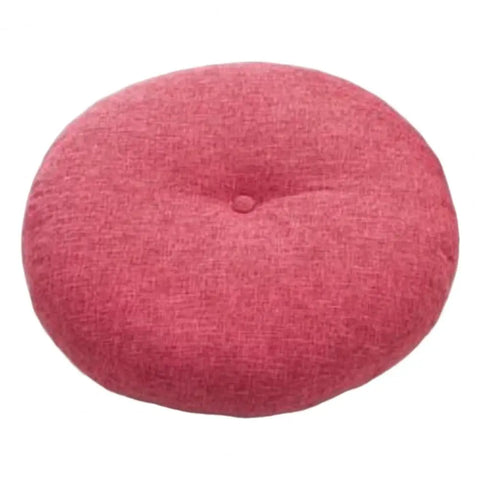 40cm Linen Seat Cushion Soft Cotton Filling Thicken Sofa Balcony Back Pillow Circular Home Office Chair Seat Buttocks Cushion