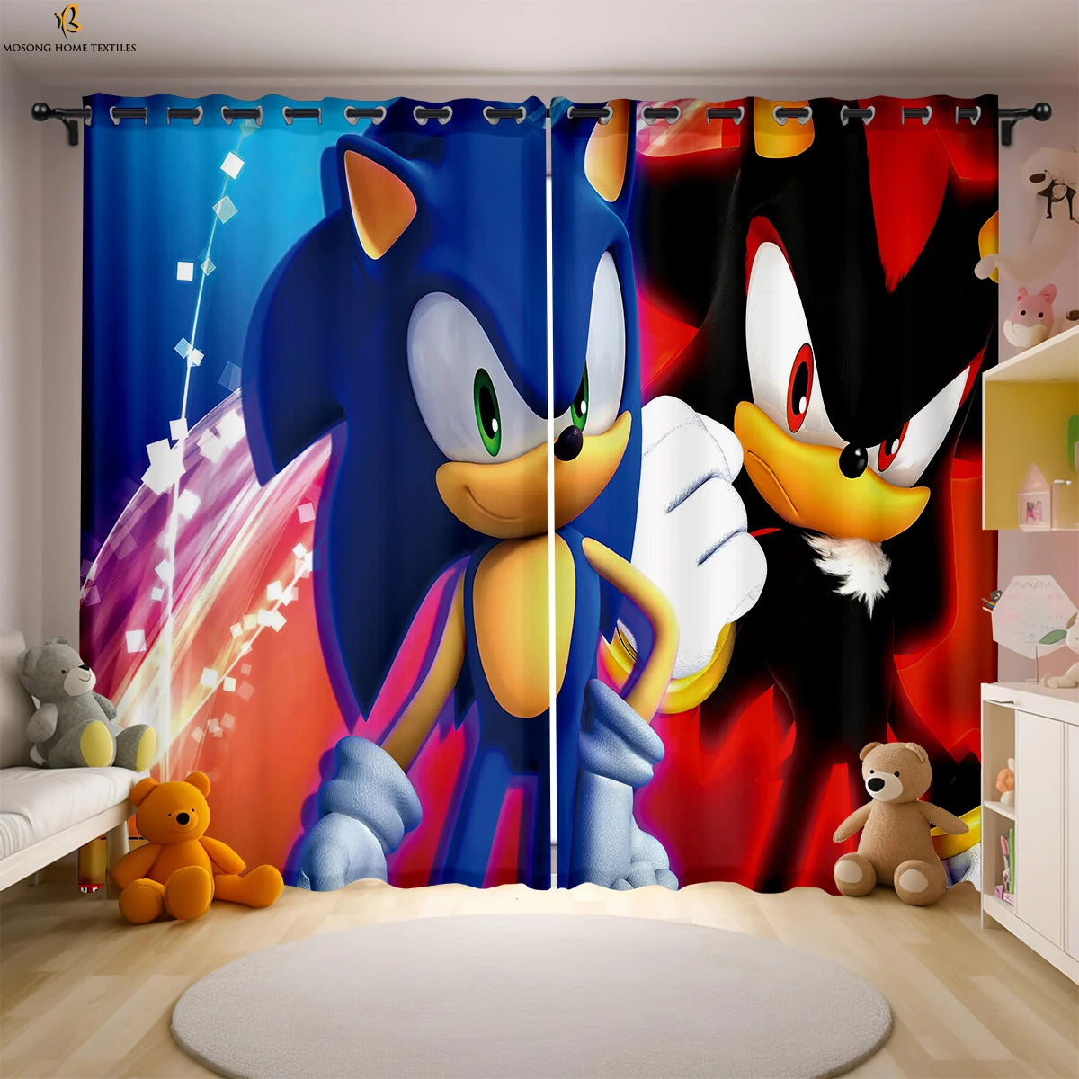 Cute Cartoon Cat Digital Printing Curtain Bedroom Living Room Kitchen Dormitory Decorative Curtain Easy To Wash And Care 2 PCS