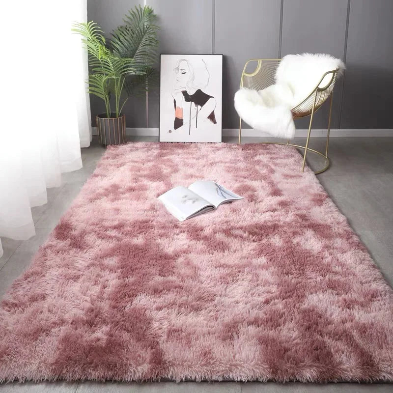 Gray Carpet for Living Room Plush Rug Bed Room Floor Fluffy Mats Anti-slip Home Decor Rugs Soft Velvet Carpets Kids Room Blanket
