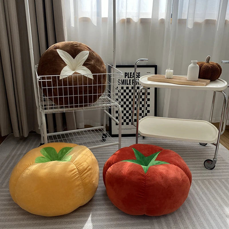 1pc Sofa Bay Window Cushion Bedroom Room Decoration Ins Style Cute Little Ornaments Mushroom Tomato Cushion Pillow
