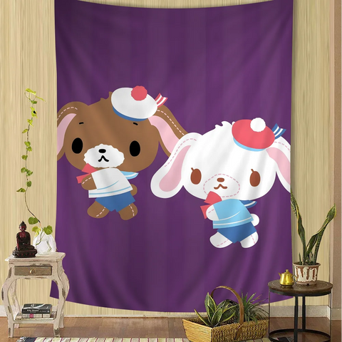 S_sugarbunnies Anime Kawaii Cartoon Tapestry Bohemian Wall Tapestries Mandala Wall Hanging Sheets