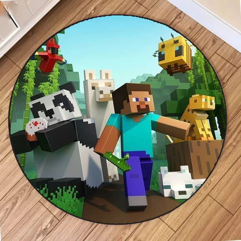 MINISO M-MINE Sandbox Games Decor Carpet for Living Room Sofa Coffee Table Bedroom Area Rugs Kitchen Kid Room Nonslip Floor Mats