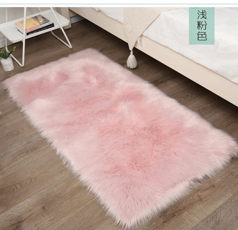 Thick White Carpet Soft Fur for Living Room Plush Rug Bedroom Imitation Wool Fluffy Floor Carpets Window Bedside Home Decor Rugs