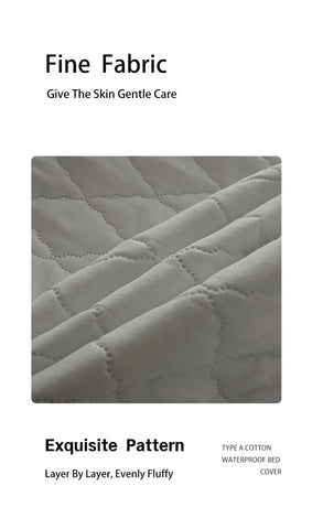 1PC Thicken Solid Color Checked Mattress Cover,Cotton-padded Breathable,Dust Proof,All SeasonsSuitable For The Bedroom,