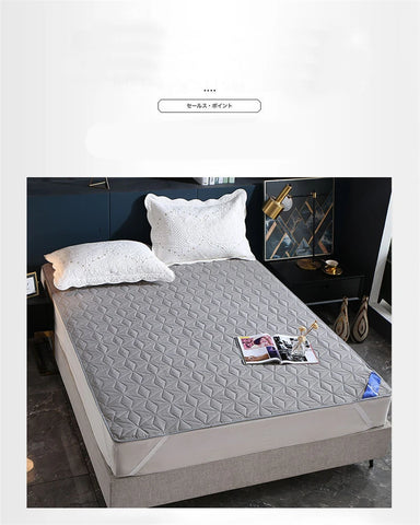 Sandwich Cotton Quilted Waterproof Bed Pad Elderly and Children Bed Protectors Pads Non-slip Anti Dust Skin-friendly Bed Cover
