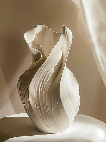 17.5cm Nordic Ceramic Vase Abstract Grass Dried Real Flower Living Dinning Room Cabinet Office Desktop Decoration Gift