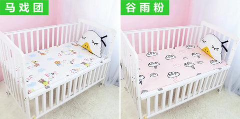 51x28inch(130x70 cm) Newborn Baby Fitted Crib Sheets Cartoon Print Bed Sheet Baby Bed Mattress Covers for Unisex Baby Boys Girls