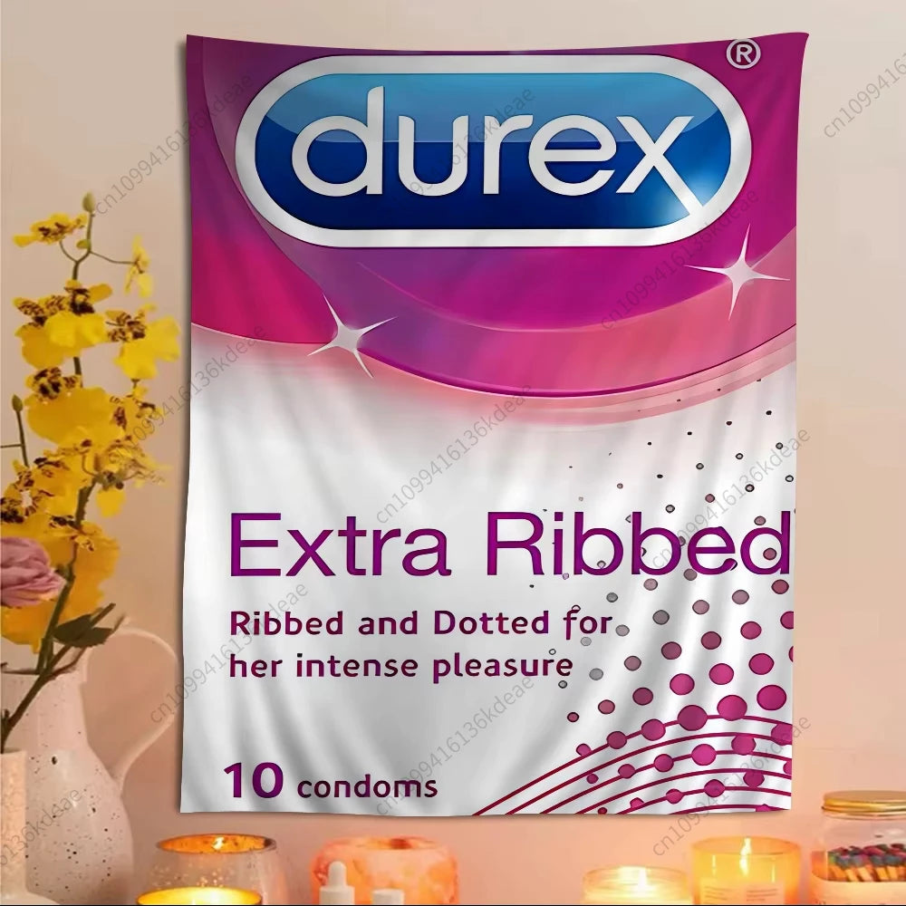 Popular Condom D-Dur-exS Tapestry Anime Wallpaper Wall Hanging Cloth Dorm Headboard Aesthetic Room Decoration Background Cloth