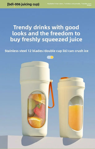 Multifunctional Portable Juicer Cup 2 in 1 Sports High Capacity Fruit and Vegetable Cup Outdoor Juicer Juicer CupFruit Vegetable