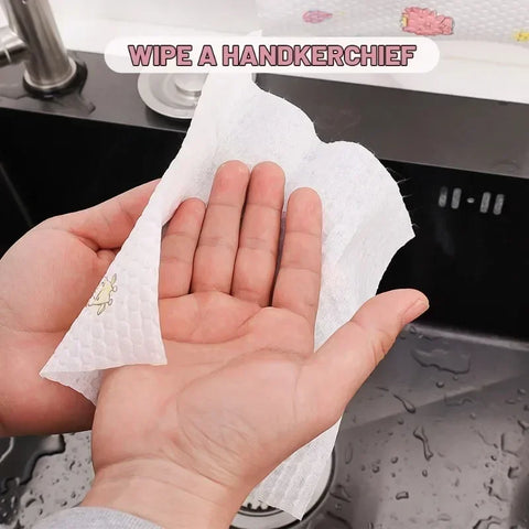 500/50pcs Disposable Rags Kitchen Non-Woven Cleaning Cloth Thicken Small Washing Dishcloths Rag Wipe Home Scouring Pad Wholesale