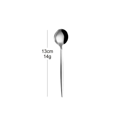 5/6 Pieces Gold Stirring Teaspoons Stainless Steel Mini Coffee Spoon Set Ice Cream Cake Dessert Spoon Mirror Kitchen Utensils