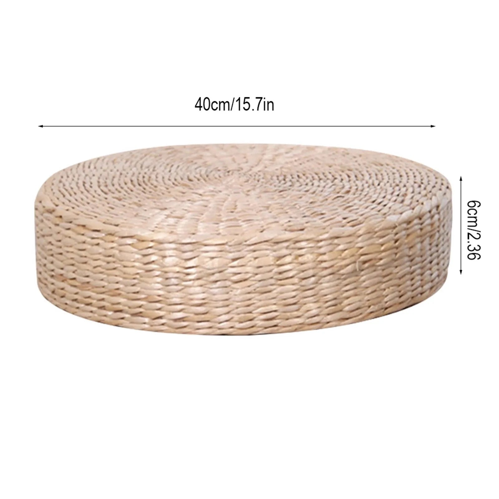 Straw Cushion Floor Tatami Pouf Meditation Woven Pillow Japanese Yoga Pad Zen Round Room Paddedworship Weave Flat